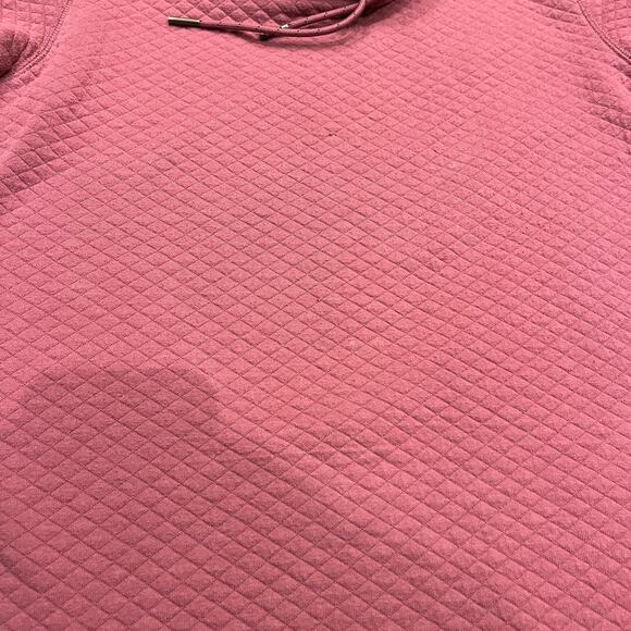 LL Bean Women's SoftLight Quilted Top Funnelneck Pullover Sz L Maroon - Picture 2 of 8